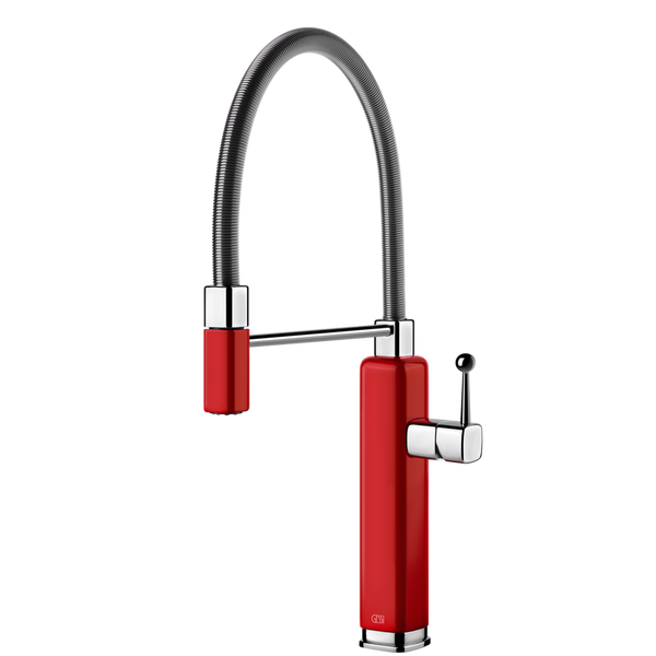 Gessi Happy Goose Neck Semi-Professional Mixer Gloss Red