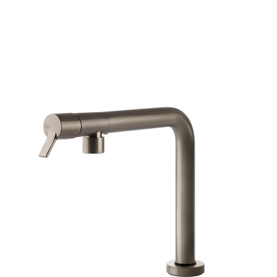 Gessi Su&Giù Retractable Spout Right Angle Mixer Brushed Nickel