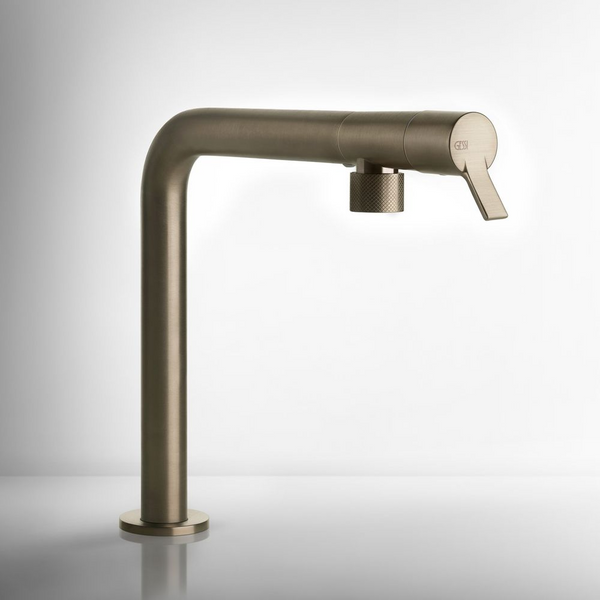 Gessi Fisso Right Angle Swivel Mixer Brushed Nickel