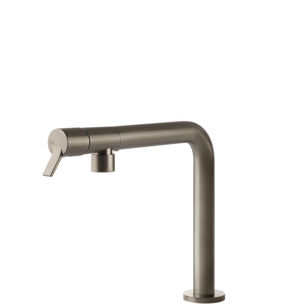 Gessi Fisso Right Angle Swivel Mixer Brushed Nickel