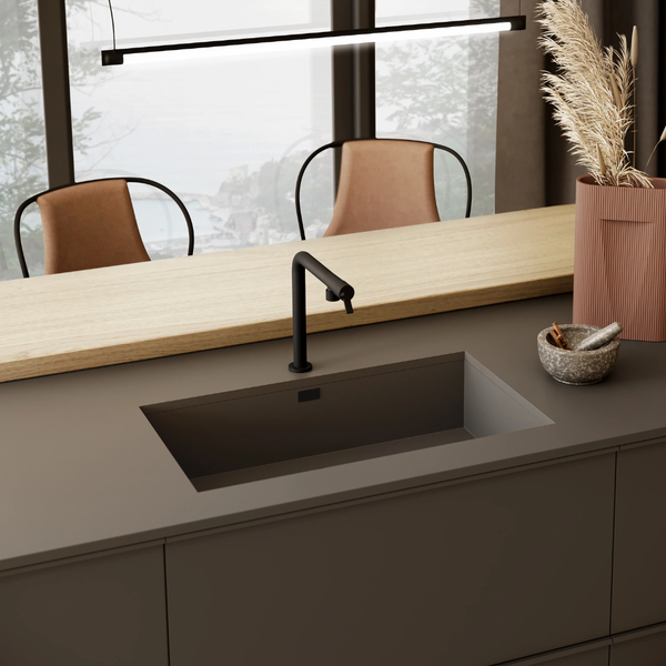 Gessi Fisso Right Angle Swivel Mixer Matte Black