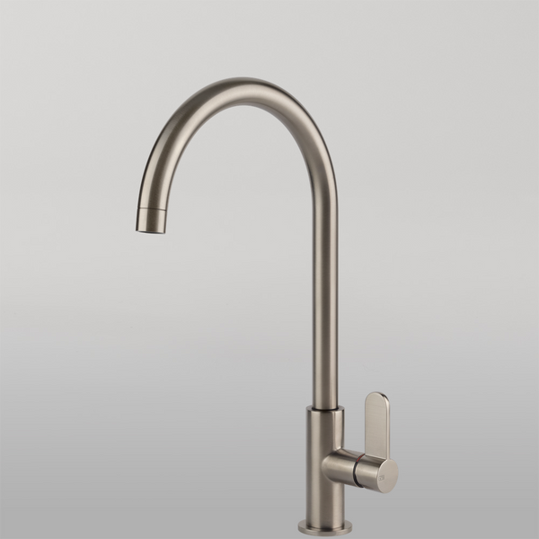 Gessi Helium Goose Neck Swivel Mixer Brushed Nickel