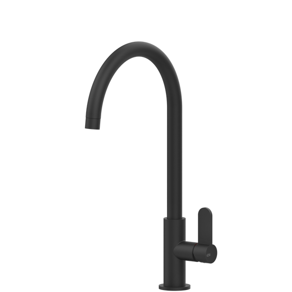 Gessi Helium Goose Neck Swivel Mixer Matte Black