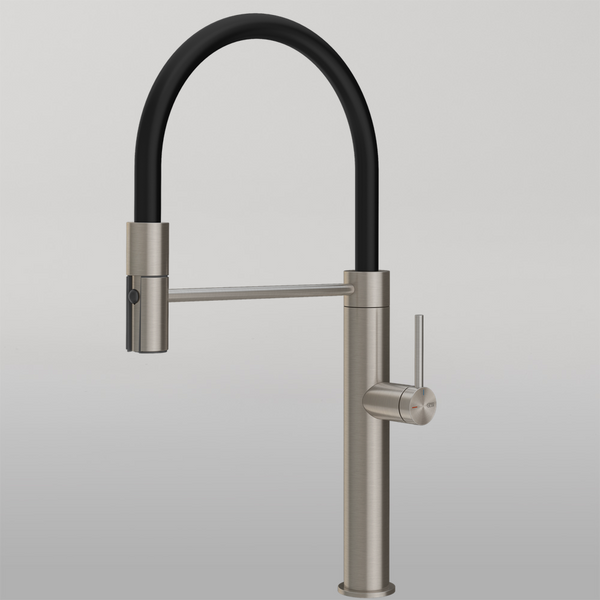 Gessi 316 Smooth Goose Neck Semi-Professional Spray Mixer Stainless Steel