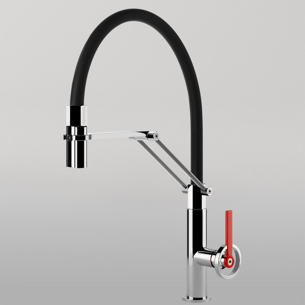 Gessi Officine V Goose Neck Semi-Professional Spray Mixer Chrome