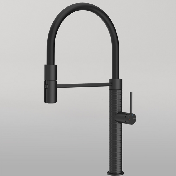 Gessi 316 Meccanica Goose Neck Semi-Professional Spray Mixer Matte Black