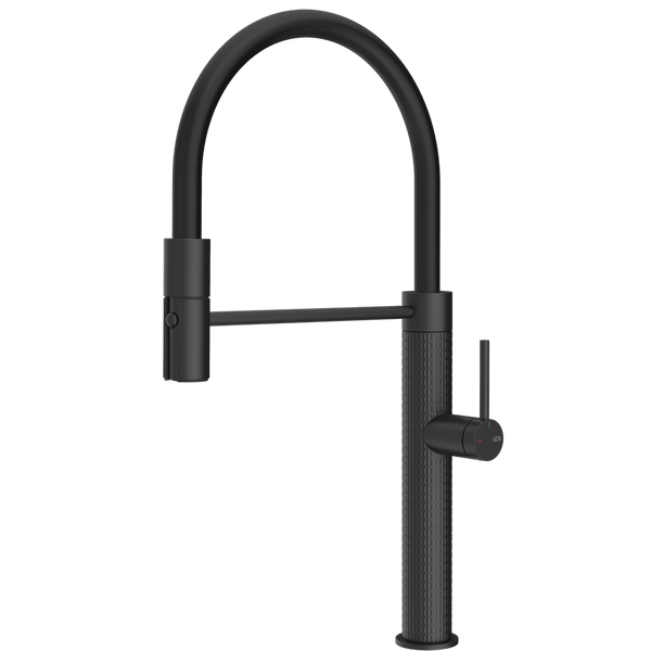 Gessi 316 Meccanica Goose Neck Semi-Professional Spray Mixer Matte Black