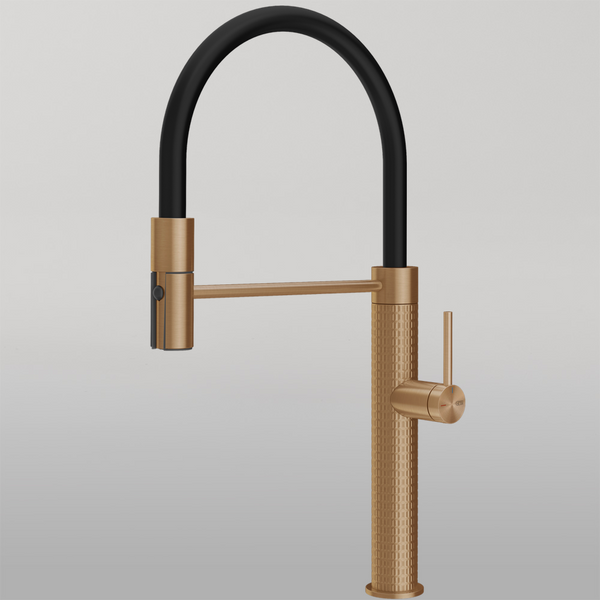 Gessi 316 Meccanica Goose Neck Semi-Professional Spray Mixer Warm Bronze