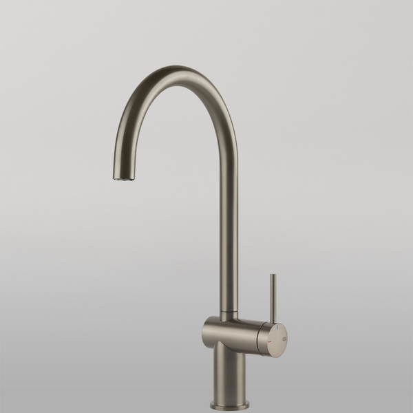 Gessi Inedito Goose Neck Swivel Mixer Brushed Nickel