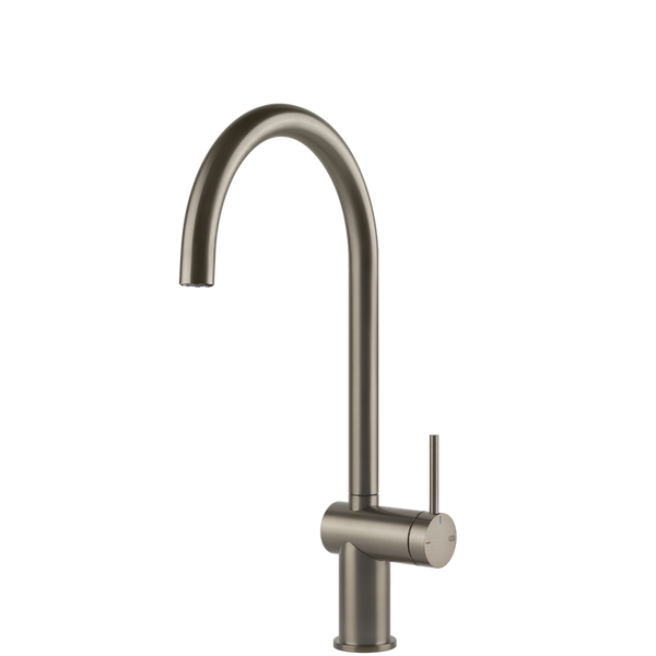 Gessi Inedito Goose Neck Swivel Mixer Brushed Nickel