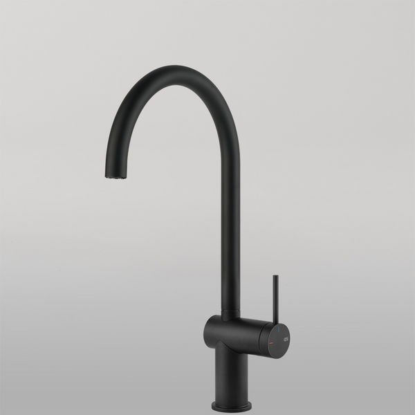 Gessi Inedito Goose Neck Swivel Mixer Matte Black