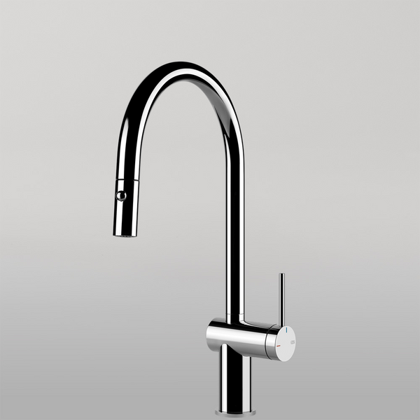 Gessi Inedito Goose Neck Pull Out Spray Mixer Chrome