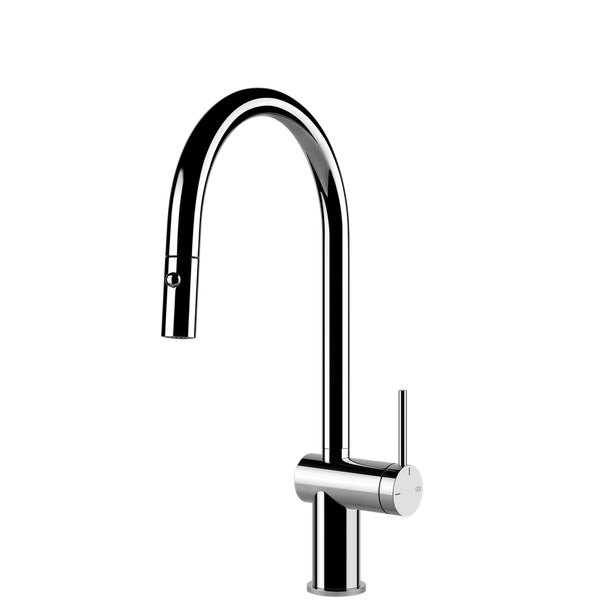 Gessi Inedito Goose Neck Pull Out Spray Mixer Chrome