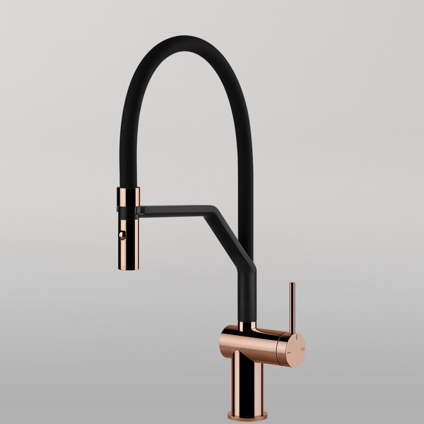 Gessi Inedito Goose Neck Semi-Professional Spray Mixer Bright Copper