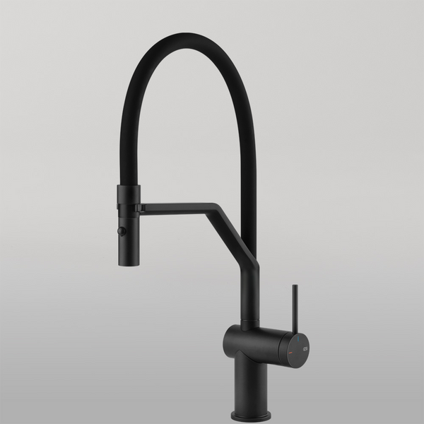 Gessi Inedito Goose Neck Semi-Professional Spray Mixer Matte Black