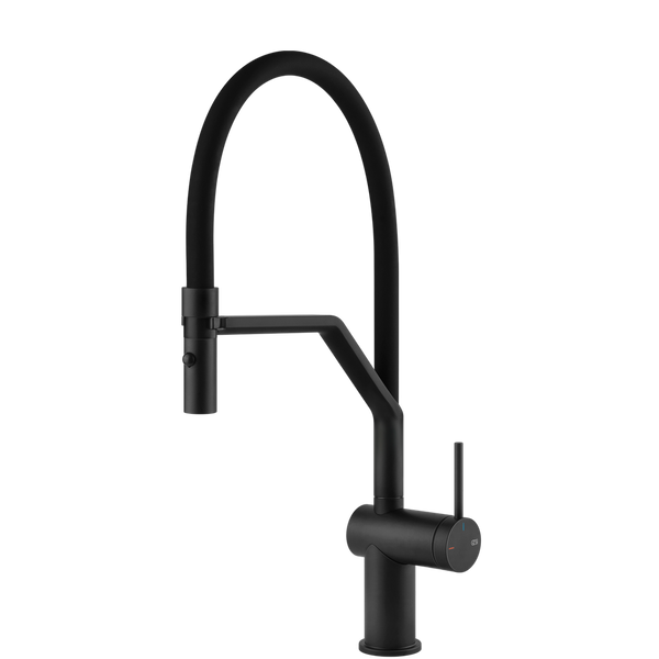Gessi Inedito Goose Neck Semi-Professional Spray Mixer Matte Black