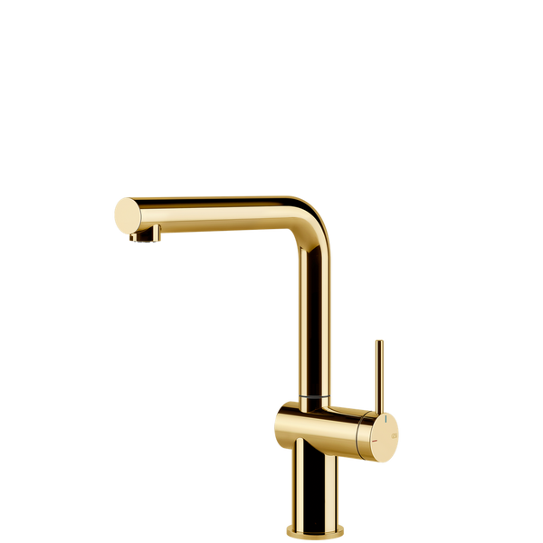 Gessi Inedito Right Angle Swivel Mixer Bright Gold