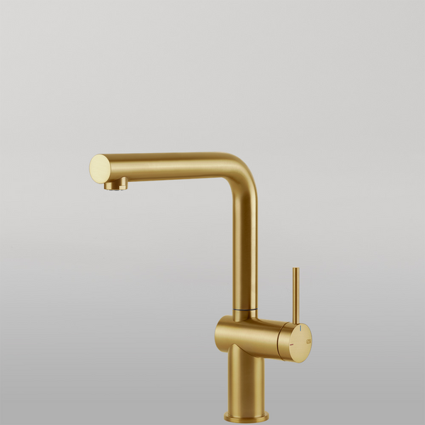 Gessi Inedito Right Angle Swivel Mixer Brushed Gold