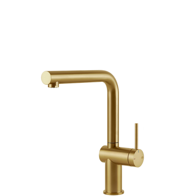 Gessi Inedito Right Angle Swivel Mixer Brushed Gold