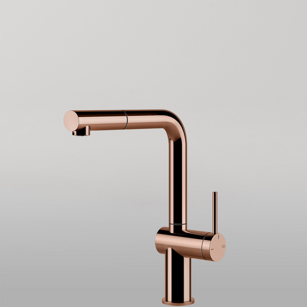 Gessi Inedito Right Angle Pull Out Mixer Bright Copper