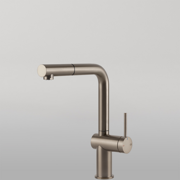 Gessi Inedito Right Angle Pull Out Mixer Brushed Nickel