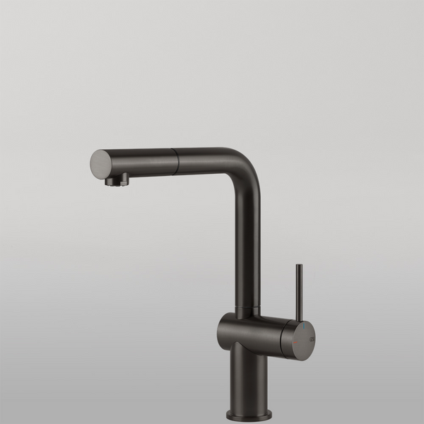 Gessi Inedito Right Angle Pull Out Mixer Brushed Black