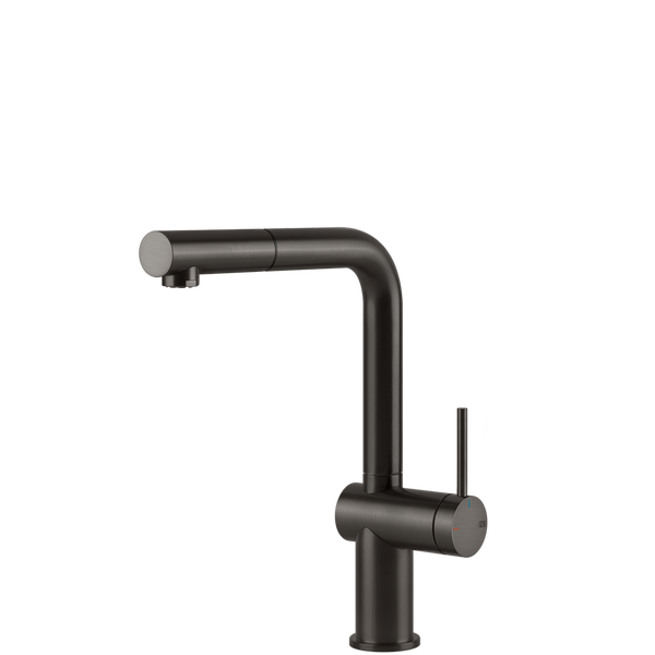 Gessi Inedito Right Angle Pull Out Mixer Brushed Black