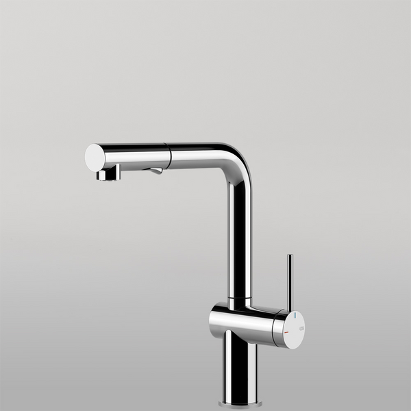 Gessi Inedito Right Angle Pull Out Spray Mixer Chrome