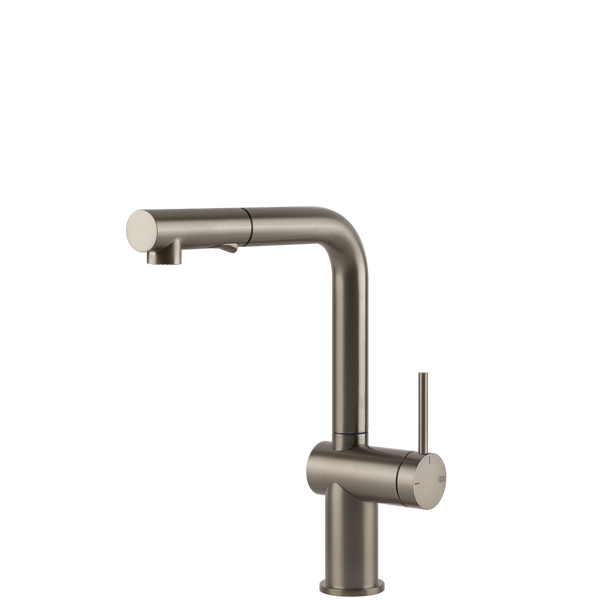 Gessi Inedito Right Angle Pull Out Spray Mixer Brushed Nickel