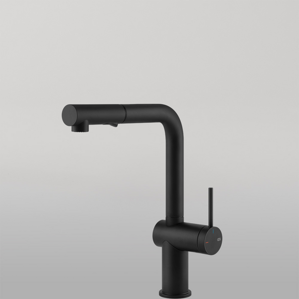 Gessi Inedito Right Angle Pull Out Spray Mixer Matte Black