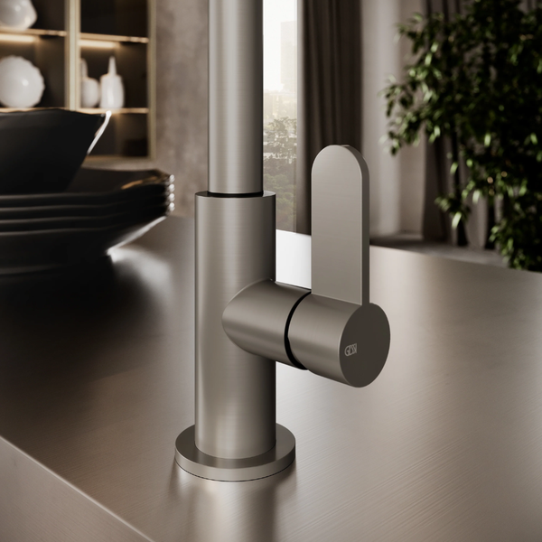 Gessi Acciaio Right Angle Pull Out Mixer Stainless Steel