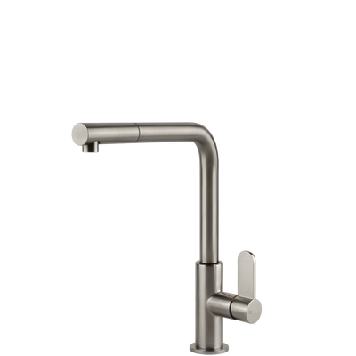 Gessi Acciaio Right Angle Pull Out Mixer Stainless Steel