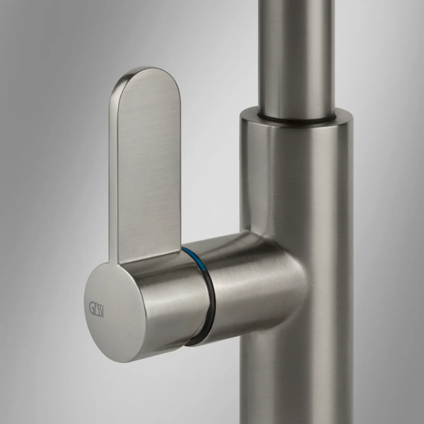 Gessi Acciaio Right Angle Swivel Mixer Stainless Steel