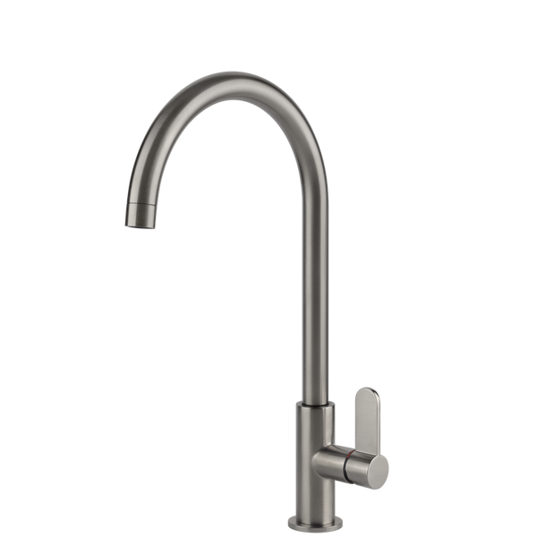 Gessi Acciaio Goose Neck Swivel Mixer Stainless Steel