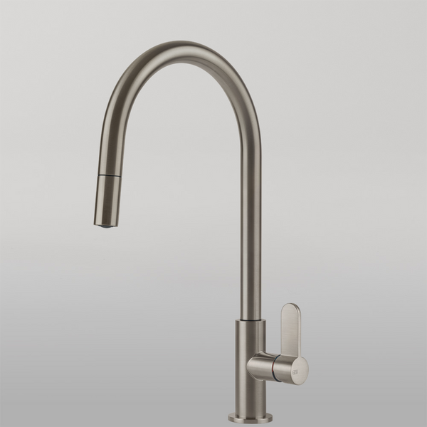 Gessi Acciaio Goose Neck Pull Out Mixer Stainless Steel