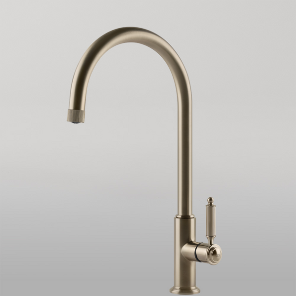 Gessi Venti20 Goose Neck Swivel Mixer Brushed Nickel