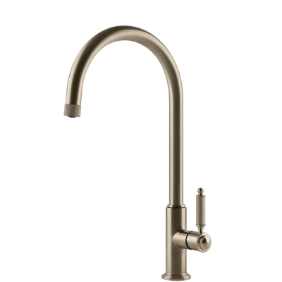 Gessi Venti20 Goose Neck Swivel Mixer Brushed Nickel
