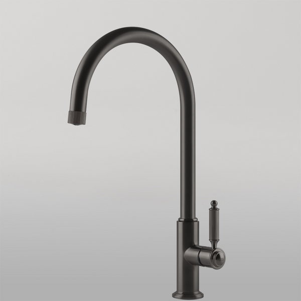 Gessi Venti20 Goose Neck Swivel Mixer Brushed Black