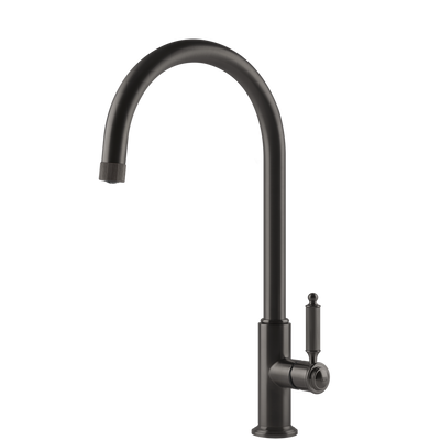 Gessi Venti20 Goose Neck Swivel Mixer Brushed Black