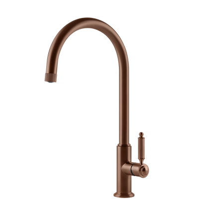Gessi Venti20 Goose Neck Swivel Mixer Brushed Copper