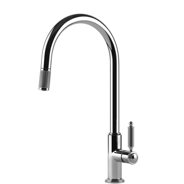 Gessi Venti20 Goose Neck Pull Out Mixer Chrome