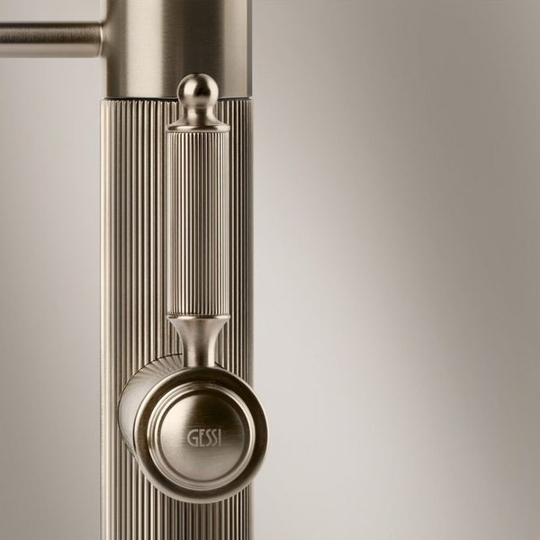 Gessi Venti20 Goose Neck Pull Out Mixer Brushed Nickel