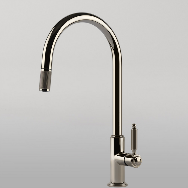 Gessi Venti20 Goose Neck Pull Out Mixer Nickel