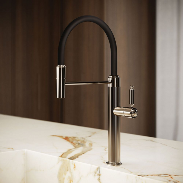 Gessi Venti20 Goose Neck Semi-Professional Mixer Brushed Nickel