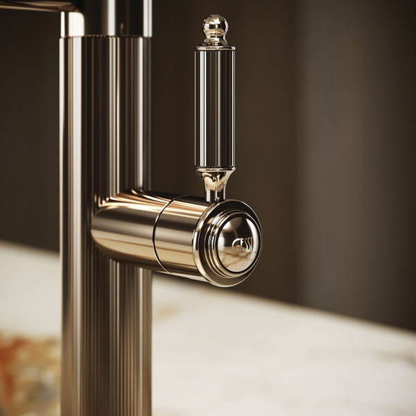 Gessi Venti20 Goose Neck Semi-Professional Mixer Brushed Nickel