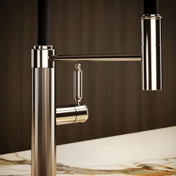 Gessi Venti20 Goose Neck Semi-Professional Mixer Brushed Nickel