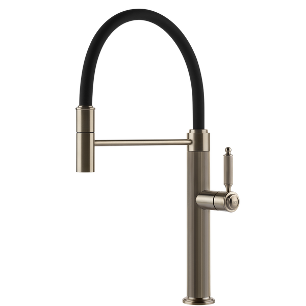 Gessi Venti20 Goose Neck Semi-Professional Mixer Brushed Nickel