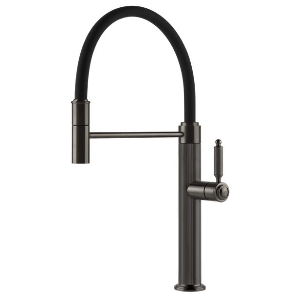 Gessi Venti20 Goose Neck Semi-Professional Mixer Brushed Black