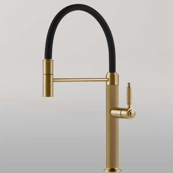 Gessi Venti20 Goose Neck Semi-Professional Mixer Brushed Gold