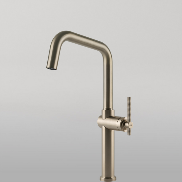 Gessi Habito Square Goose Neck Swivel Mixer Brushed Nickel